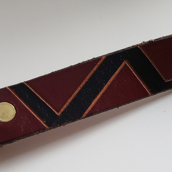 Vintage Boho Western leather belt - Picture 6 of 8